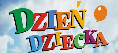 Duży napis Dzień Dziecka na niebie